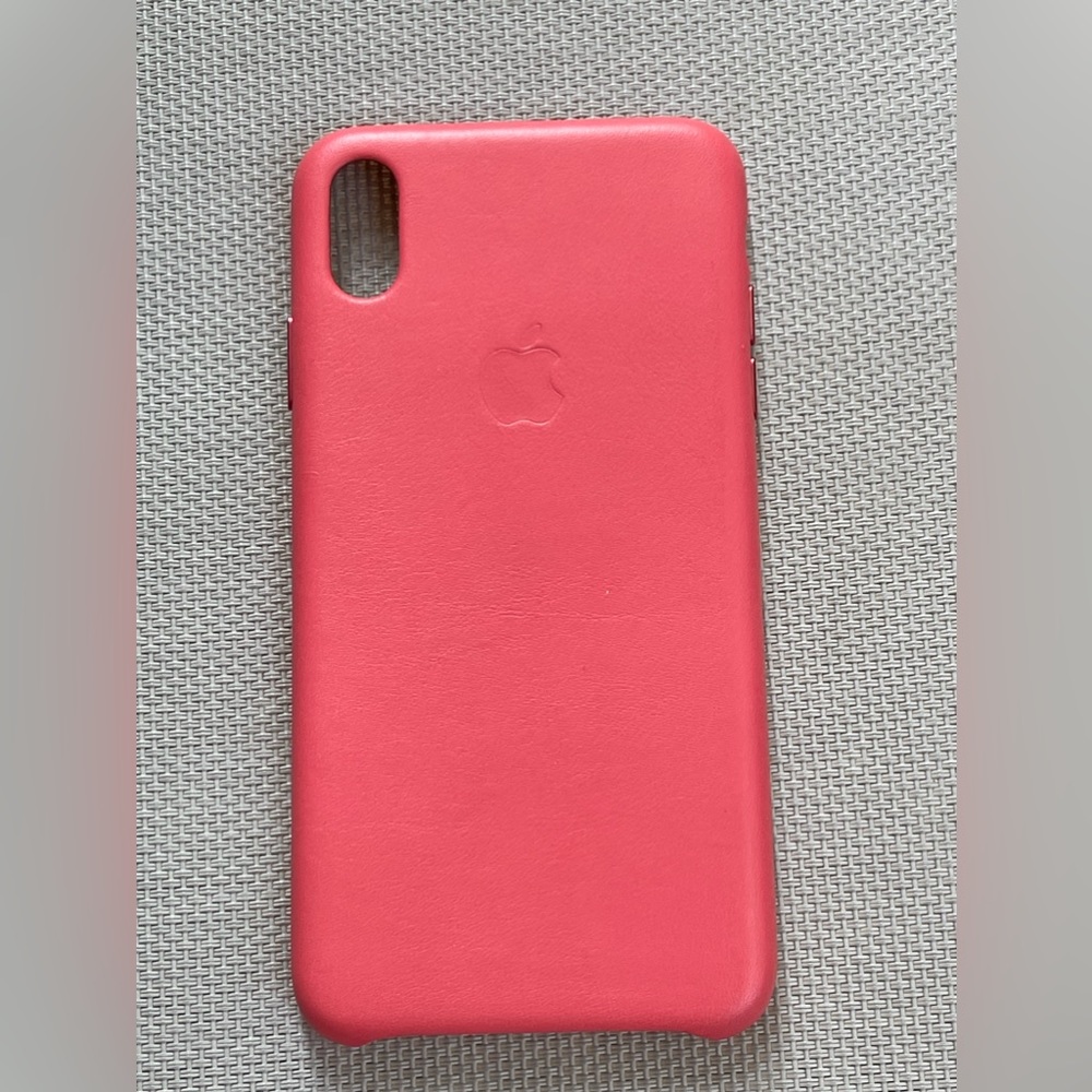 iPhone XS Max Silicone & Leather Hibiscus Case